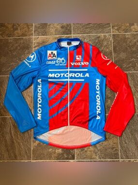 Vintage Giordana Team Motorola Cycling Jersey Size XL Long Sleeve Nice shape